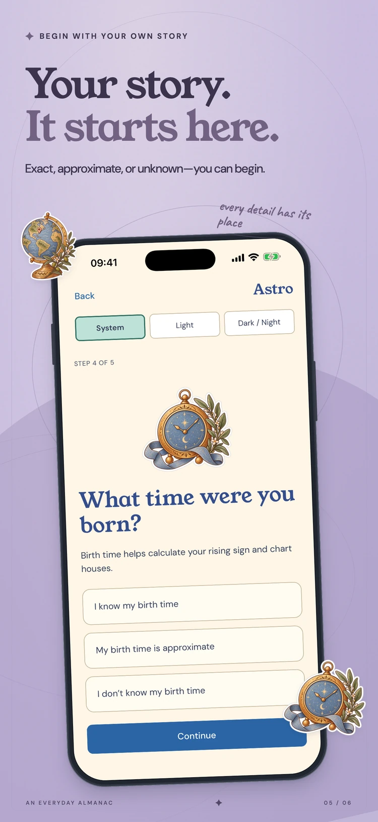 Sevali concept artwork: Your story. It starts here. Shows the real development app under its Astro working name.